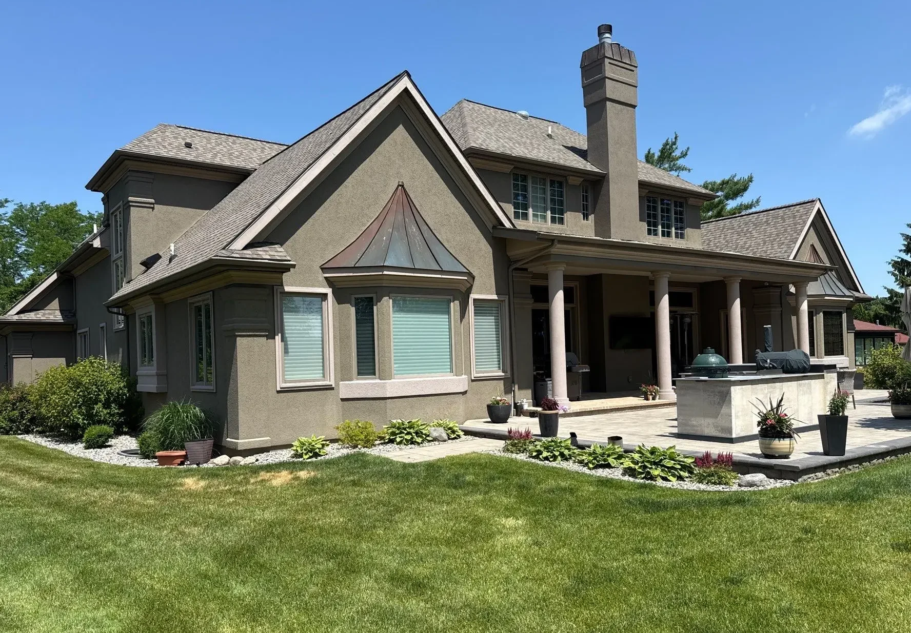 Sunrise Seamless gutter installation home in Lansing Michigan