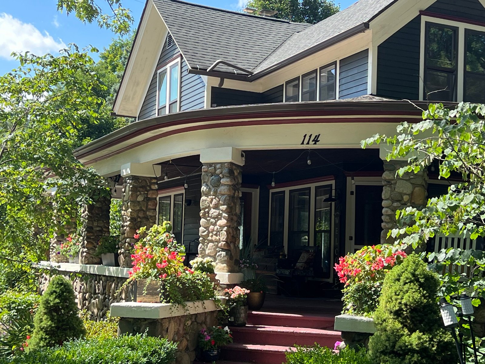 Before and after gutter work